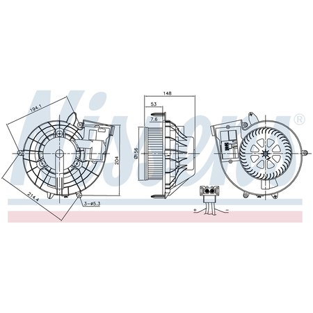 NISSEN Blower Motor, 87210 87210